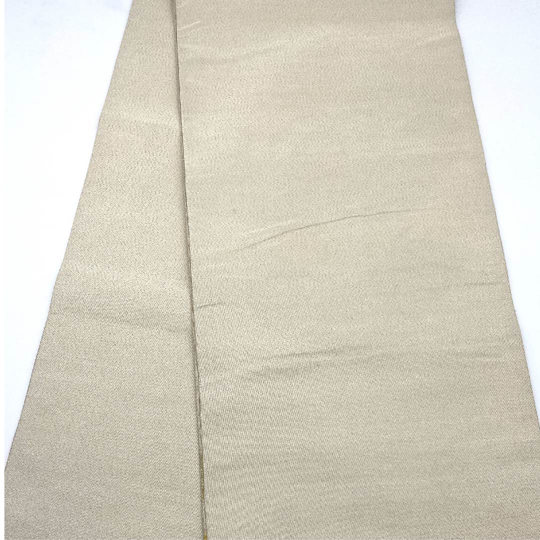 袋帯 生成り色(きなりいろ) 綴れ織 松 帯丈438cm 正絹 Aランク 六通 フォーマル クリーム系 1123007023315