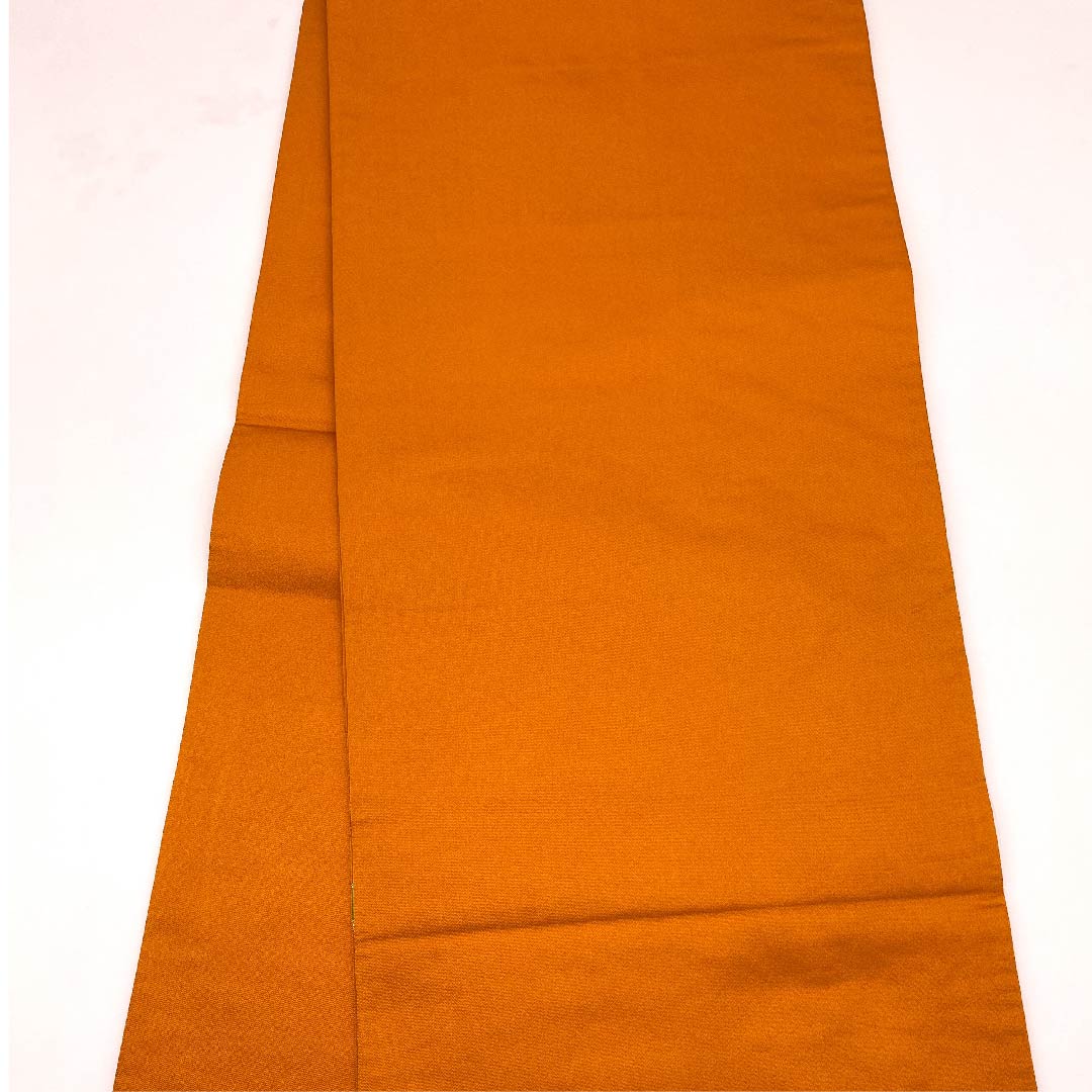 袋帯 人参色(にんじんいろ) 鳳凰 白綾苑大庭 帯丈432cm 正絹 Sランク 六通 フォーマル 橙系 1123008912326