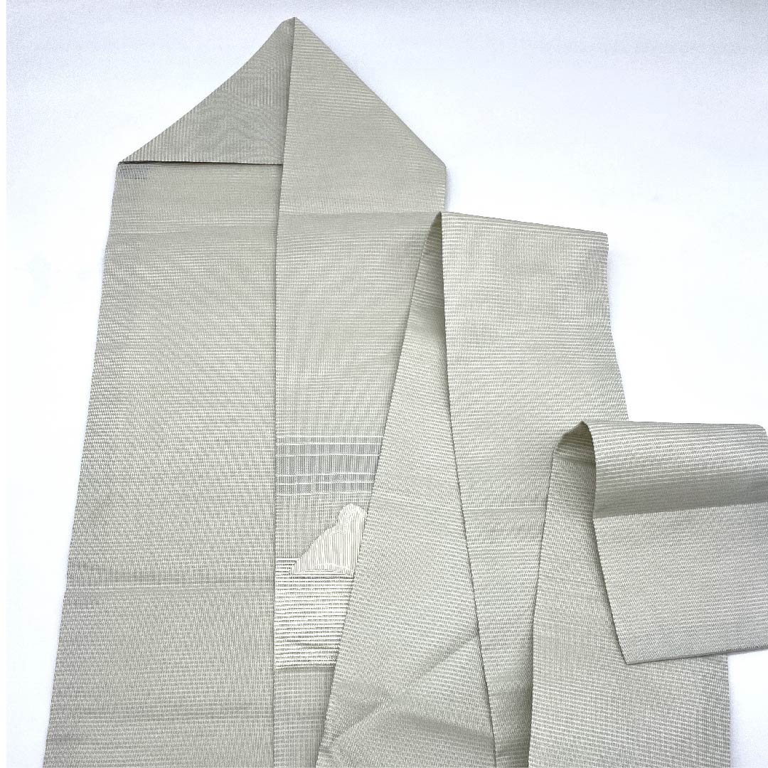 Nagoya obi, Unohana color, summer obi, silk, abstract pattern, obi length 362.5cm, pure silk, A rank, point pattern, semi-formal, gray, 1124004153322, Nagoya style