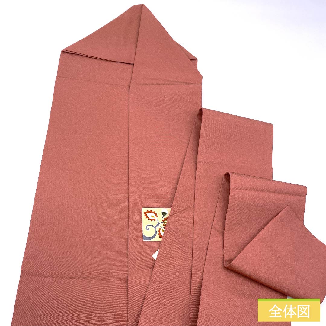 Nagoya obi, Choshun color, fish pattern, abstract bird, abstract flower pattern, obi length 369cm, pure silk, S rank, point pattern, casual, brown, 1124005672314, Nagoya style