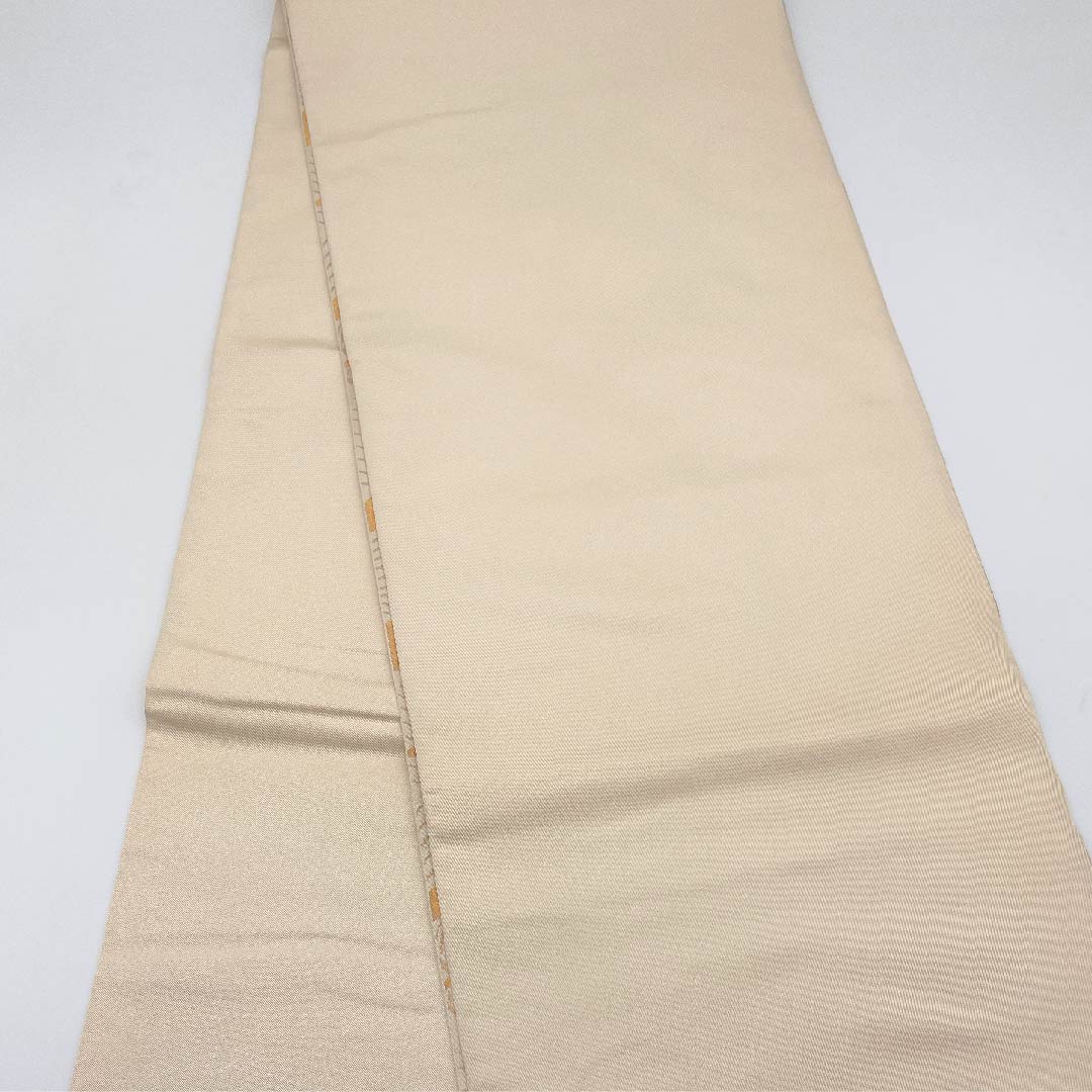 袋帯 金色 琳派鶴 流水 引箔 帯丈442cm 正絹 Aランク 全通 フォーマル 金系 1123005333321