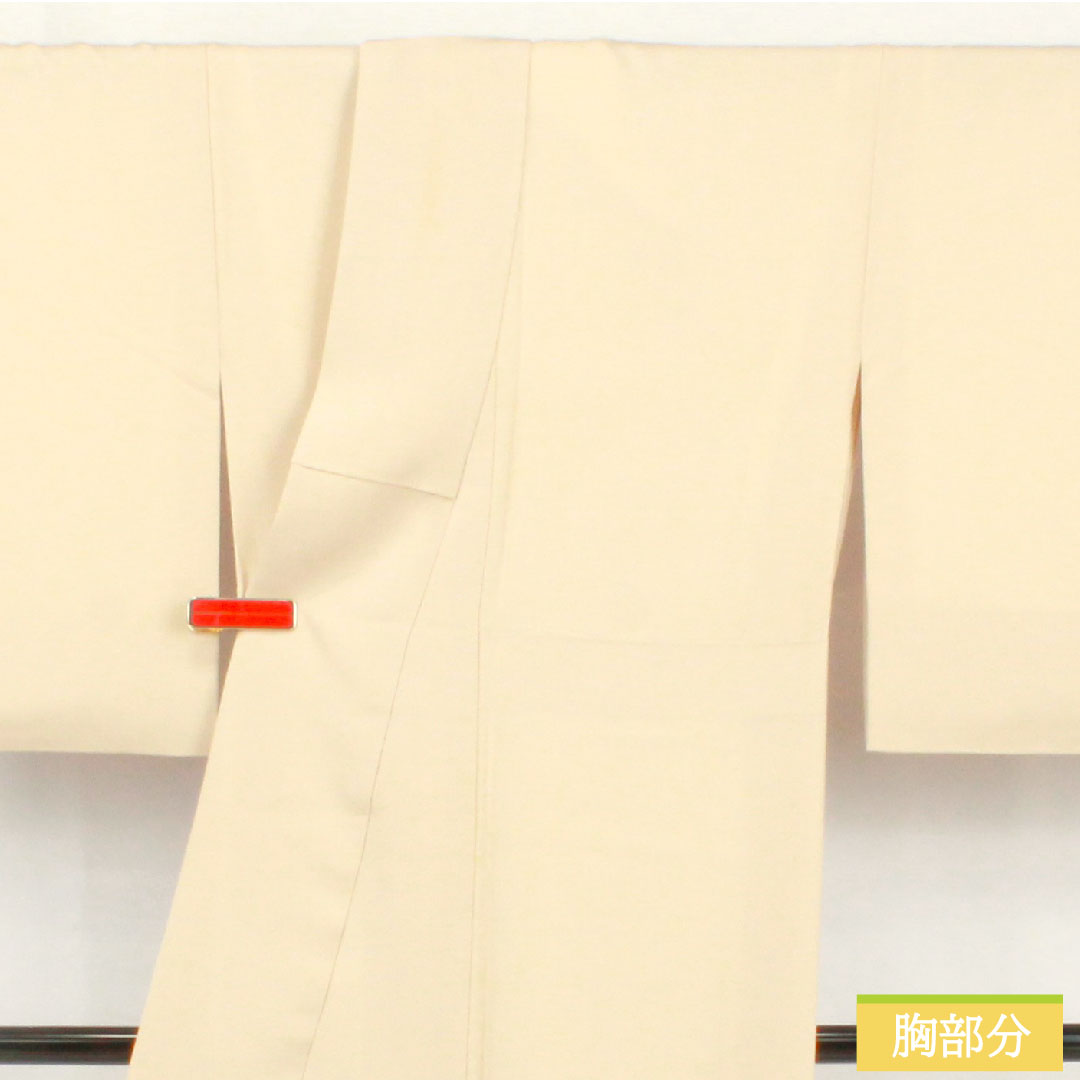 色留袖 正絹 身丈163cm 裄丈64cm 袷 白練色(しろねりいろ) 京友禅 刺繍 時代人物風景模様 一つ紋 三つ柏 パールトーン加工 Aランク ベージュ系 1111001493425