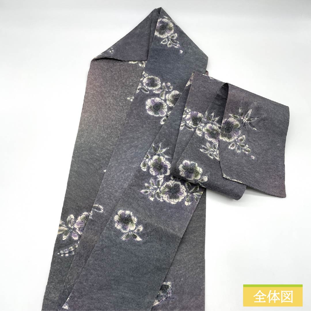 名古屋帯 正絹 Aランク 辻ヶ花 型染 帯丈372cm 全通 カジュアル グラデーション系 1124010843399 名古屋仕立て