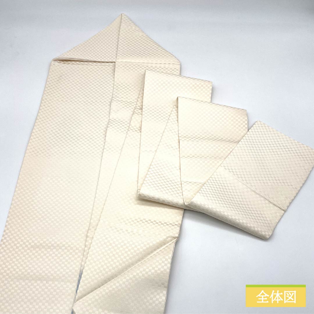 名古屋帯 染め帯 椿 作家物 帯丈396cm 正絹 Sランク ポイント柄 カジュアル 白系 1124006712411 名古屋仕立て