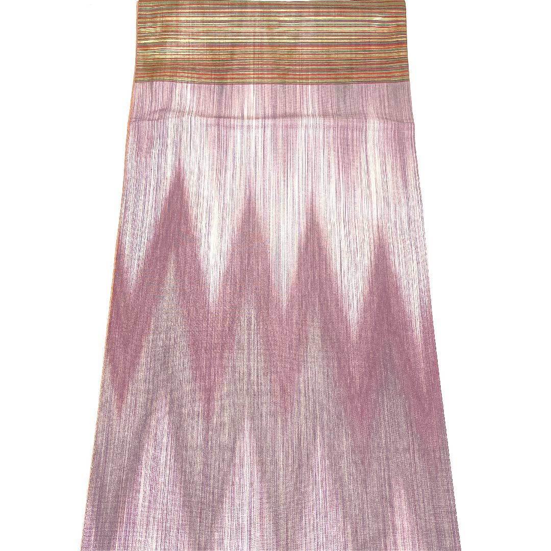 袋帯 引箔 縞 帯丈430cm 正絹 Aランク 六通 セミフォーマル グラデーション系 1123002973399