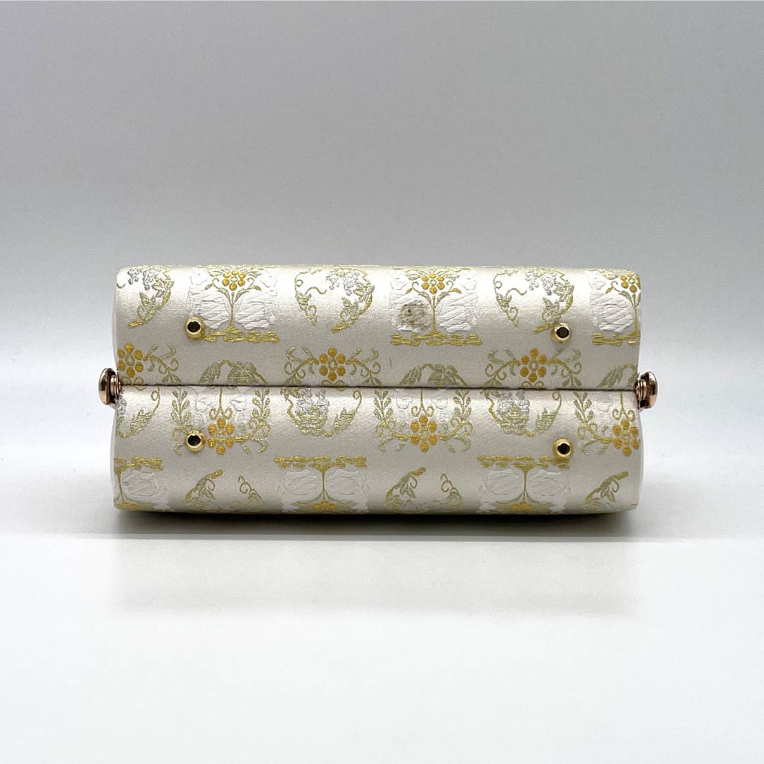 (新古品)草履バッグセット フォーマル Bランク 花うさぎ 帯地 Lサイズ クリーム系 1133000394415