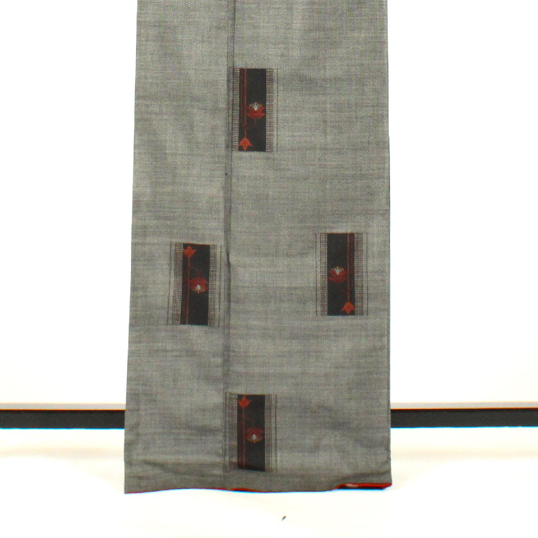 大島紬 身丈170cm 裄丈67cm 経緯絣 一元絣 正絹 Sランク 袷 黒系 1116001372610