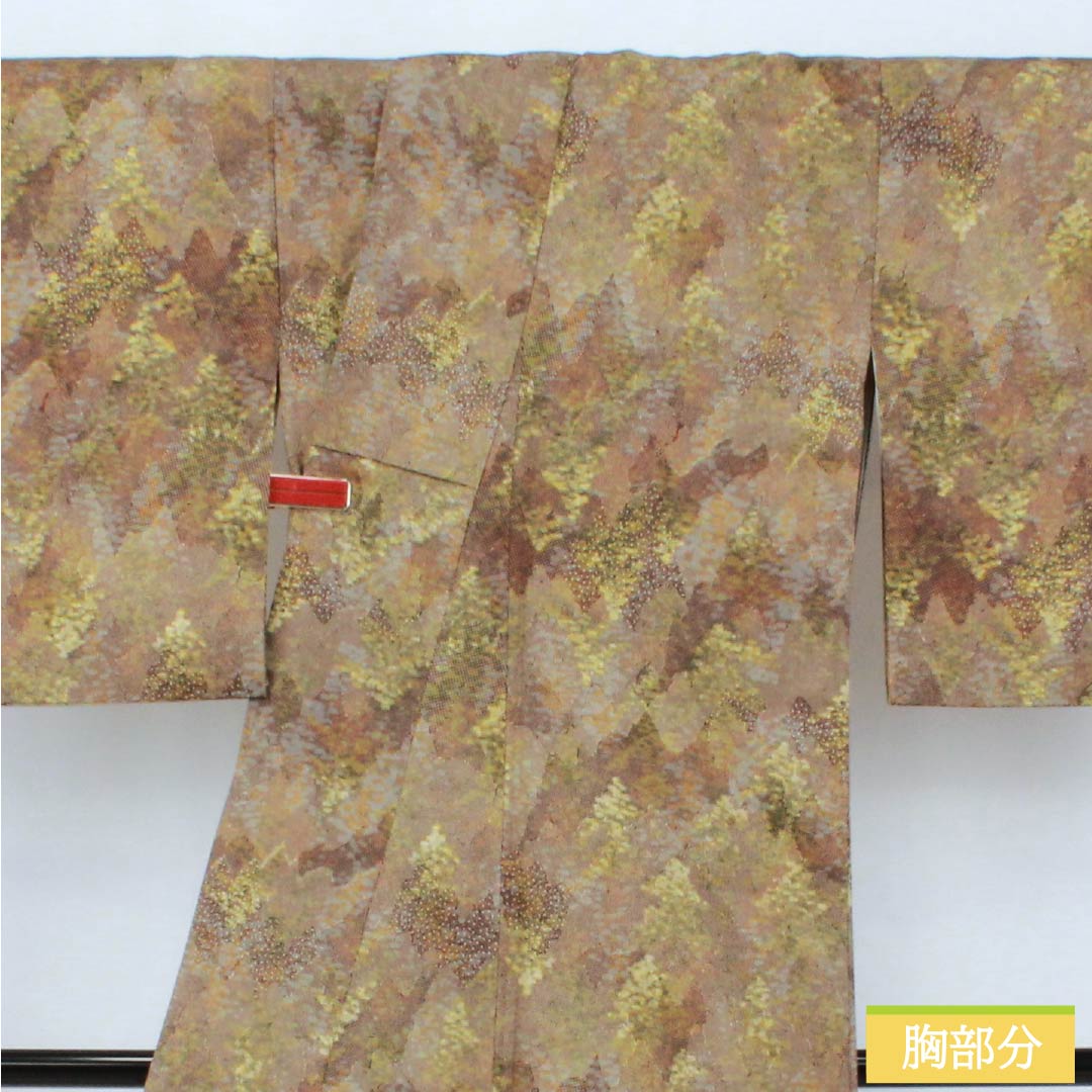 小紋 正絹 Aランク 身丈155cm 裄丈62.5cm 袷 遠山模様 グラデーション系 1115007423399