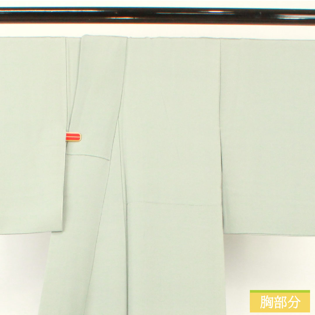 Plain color, pure silk, length 161.5cm, sleeve length 64.5cm, blue-and-white porcelain color, plain color, swallowtail butterfly, lined, S rank, gray 1114001482422