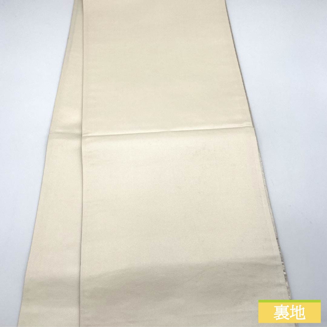 袋帯 正絹 留袖用 引箔 華文 帯丈432cm Bランク ポイント柄 フォーマル 銀系 1123014304322