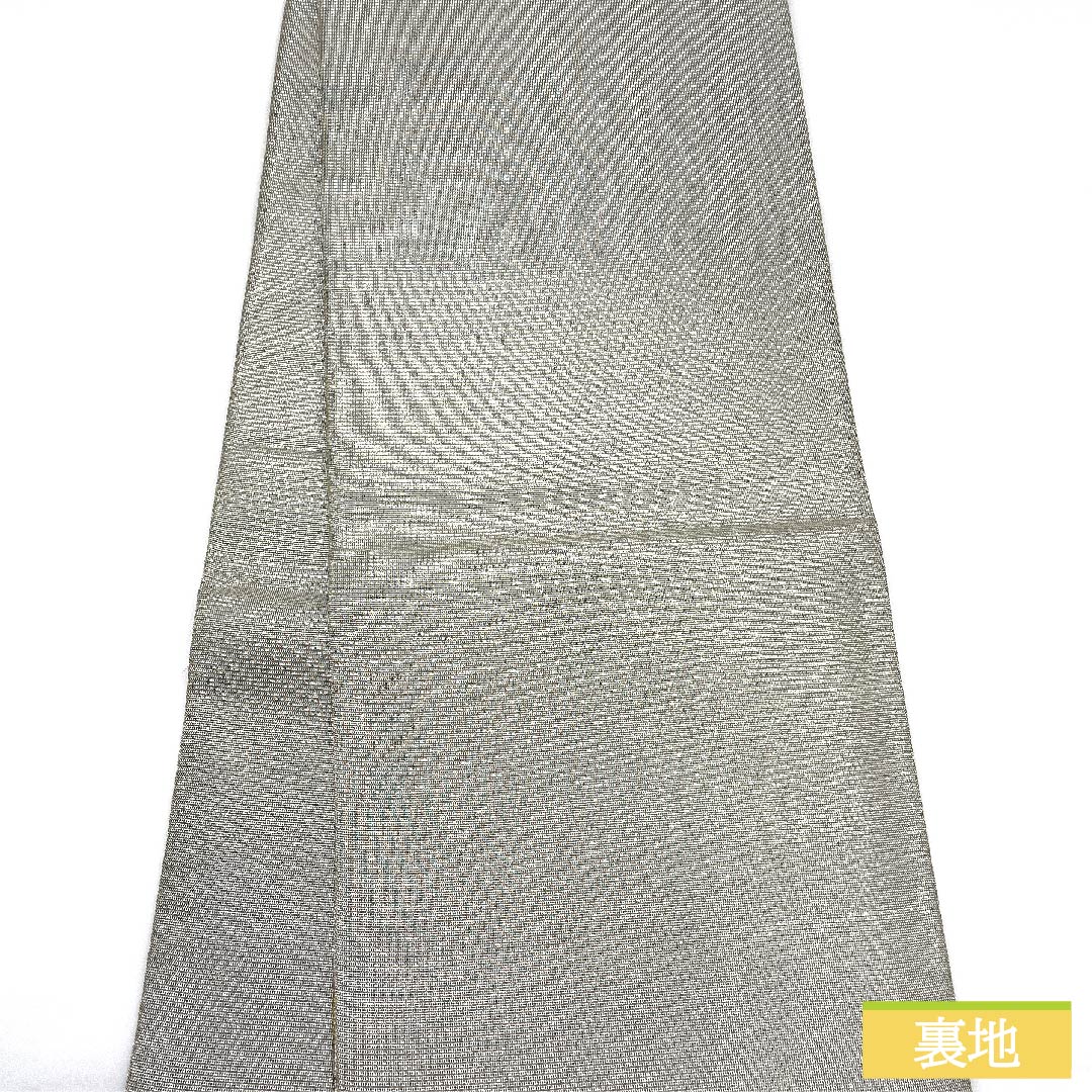 袋帯 正絹 水銀色(すいぎんいろ) 正倉院花鳥文錦 帯丈436cm Sランク 全通 フォーマル 銀系 1123012002322