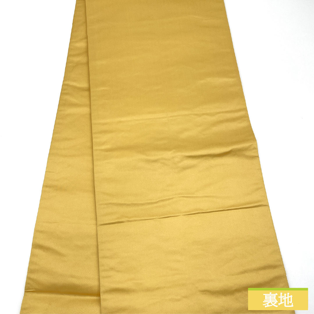 Nishijin-ori silk obi (sash), A-rank, with a folding screen and fan design, length 434cm, accent pattern, gold accents, formal wear, product number 1123017213321