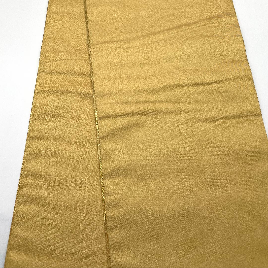 袋帯 金色 松葉 青海波 七宝 帯丈458cm 正絹 Aランク 六通 フォーマル 金系 1123005923421