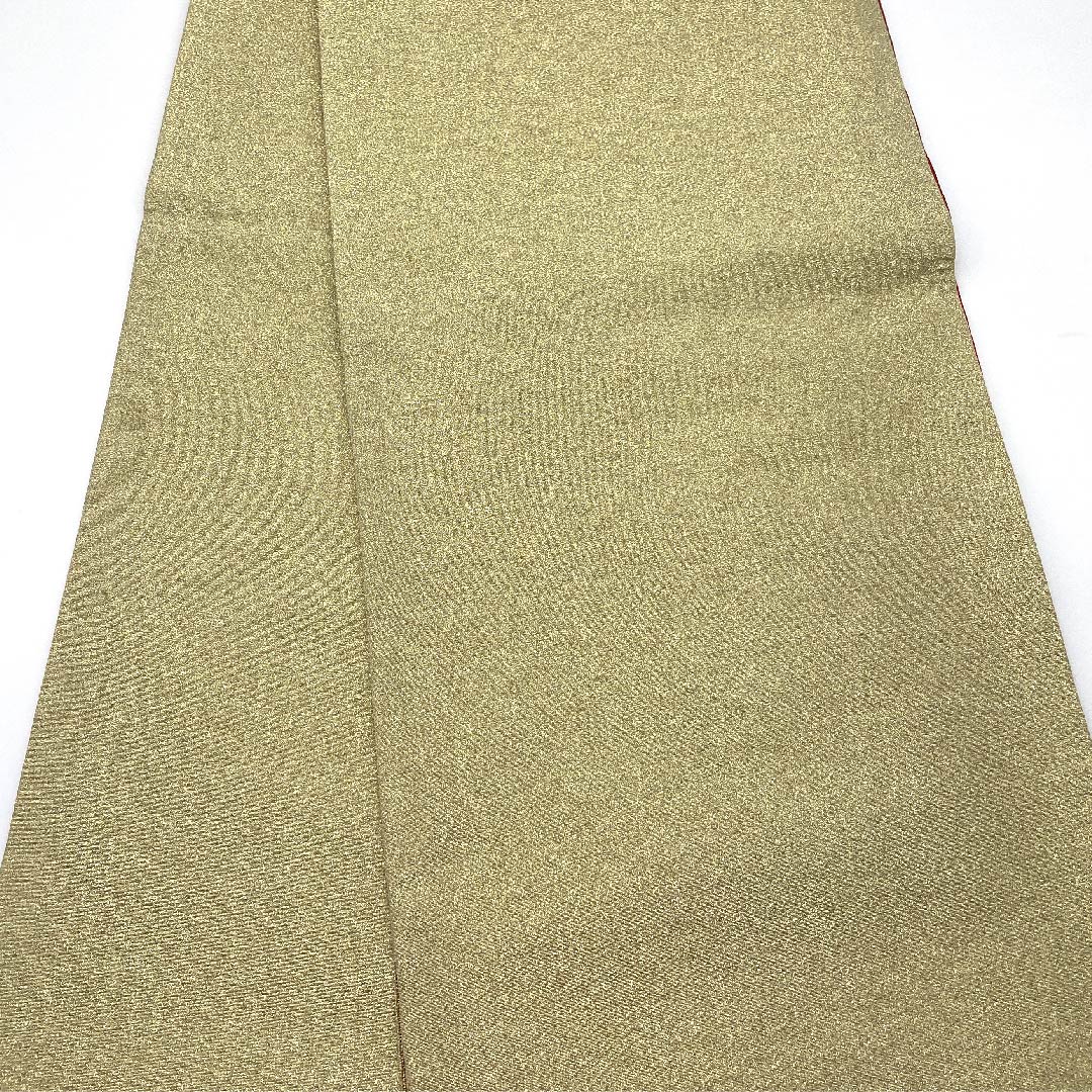 袋帯 金色 振袖用 市松 帯丈432cm 正絹 Aランク 六通 フォーマル 金系 1123006453321