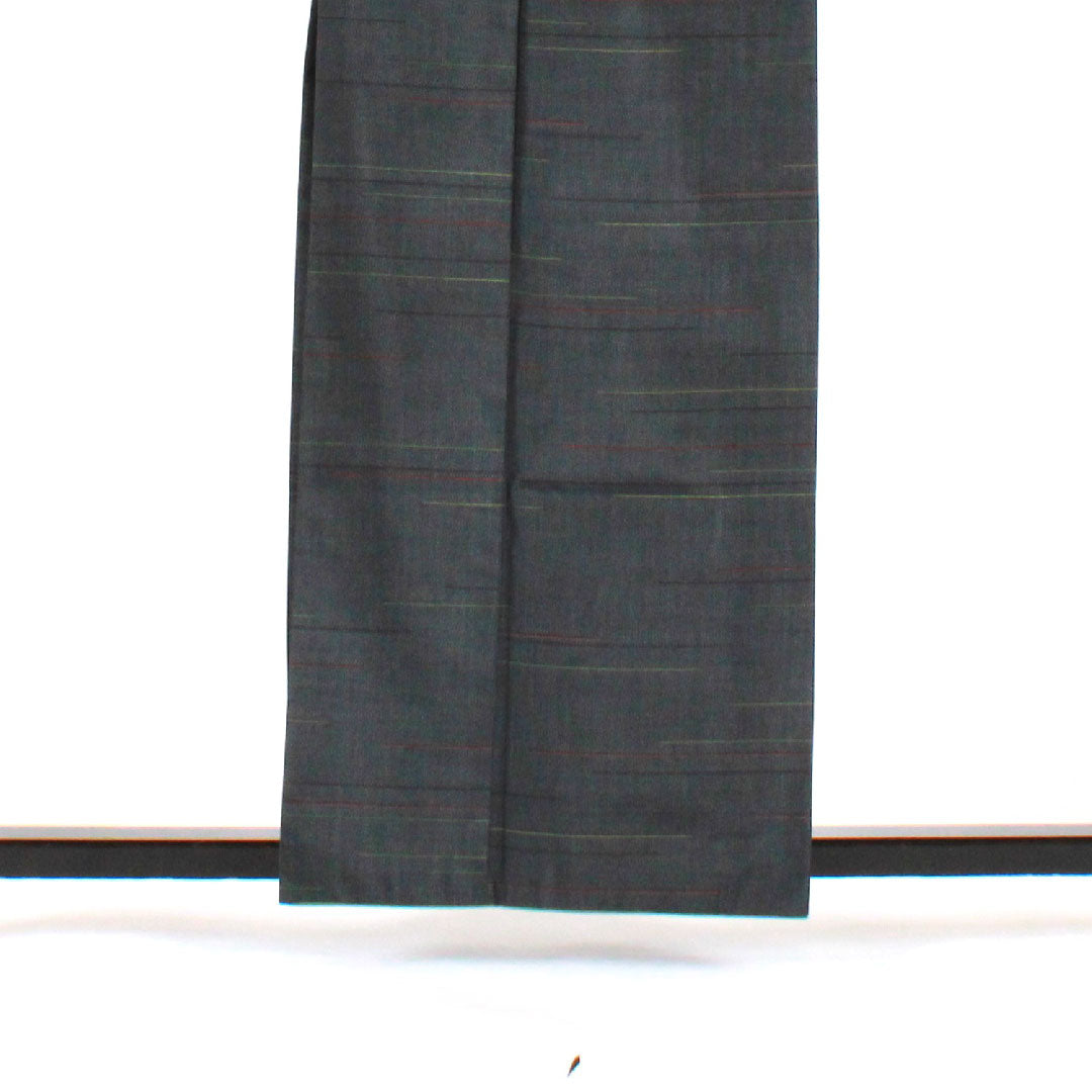 大島紬 身丈160cm 幾何学模様 正絹 Aランク 袷 紺系 1116001383418
