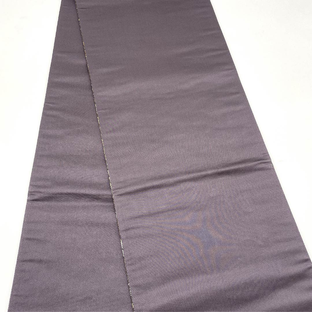 (未仕立)袋帯 憲房色(けんぼういろ) 金唐皮(きんからかわ) 抽象模様 帯丈478cm 正絹 Sランク 六通 フォーマル 茶系 1123006082414