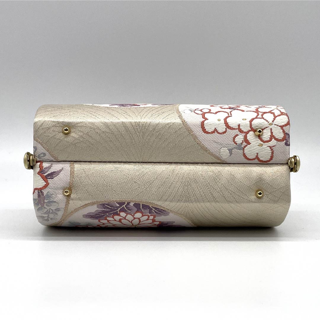 (新古品)草履バッグセット フォーマル Aランク 花模様 帯地 Mサイズ 金系 1133000443321