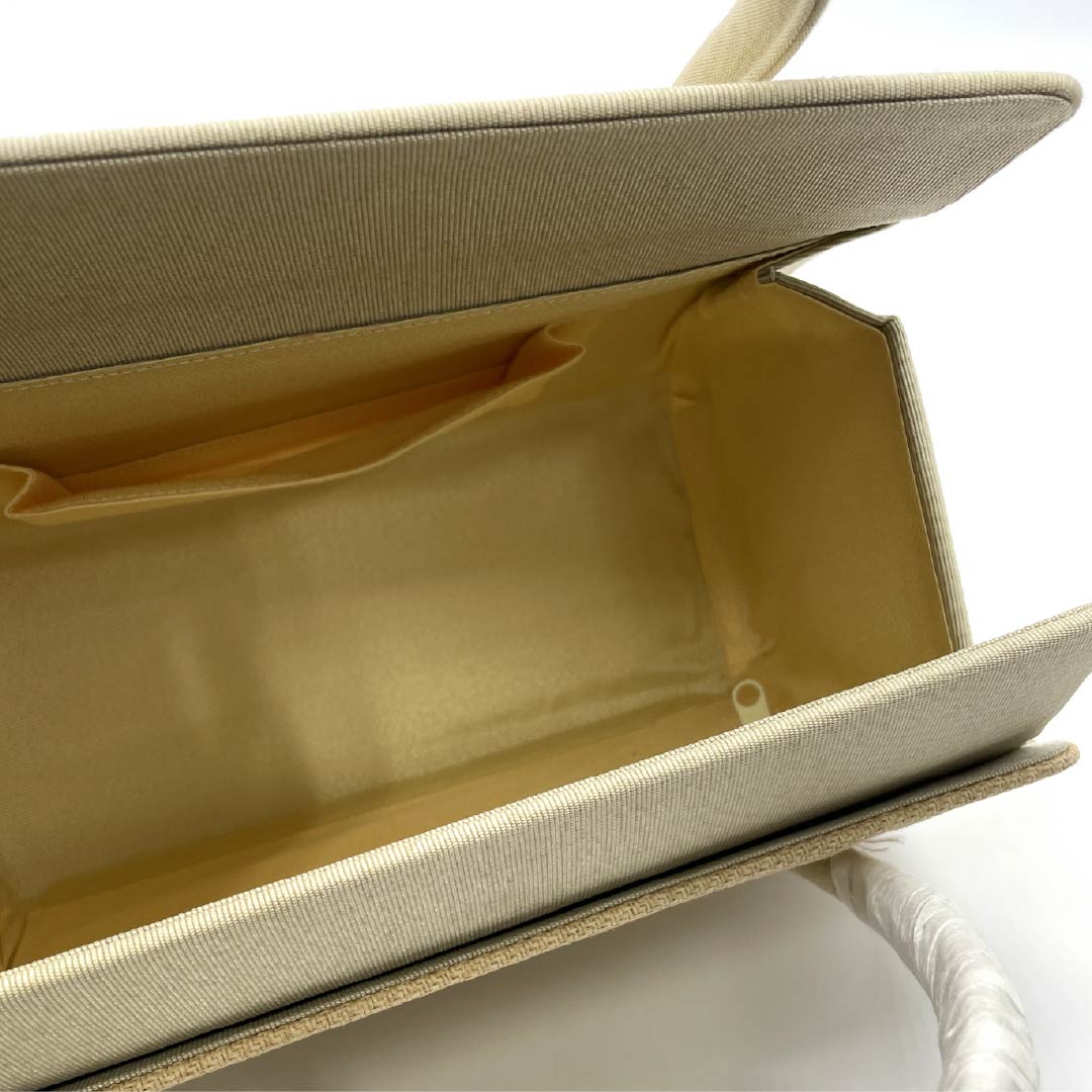(新古品)和装バッグ カジュアル NEWランク 和紙 利休バッグ 茶系 113900085114