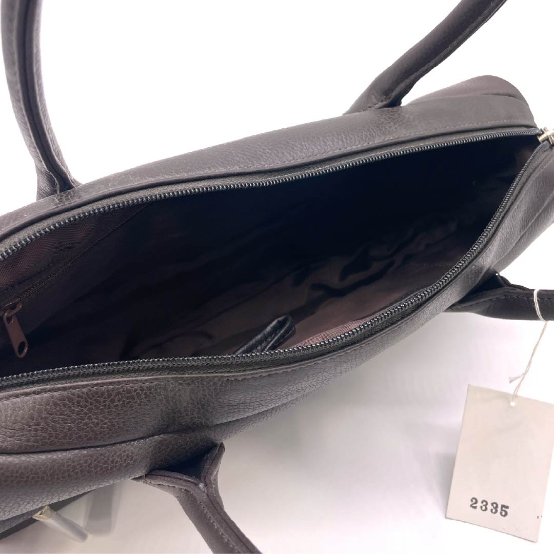 (新古品) 洋装バッグ 牛革 Aランク 新古品 牛革 横長 茶系 119700003314