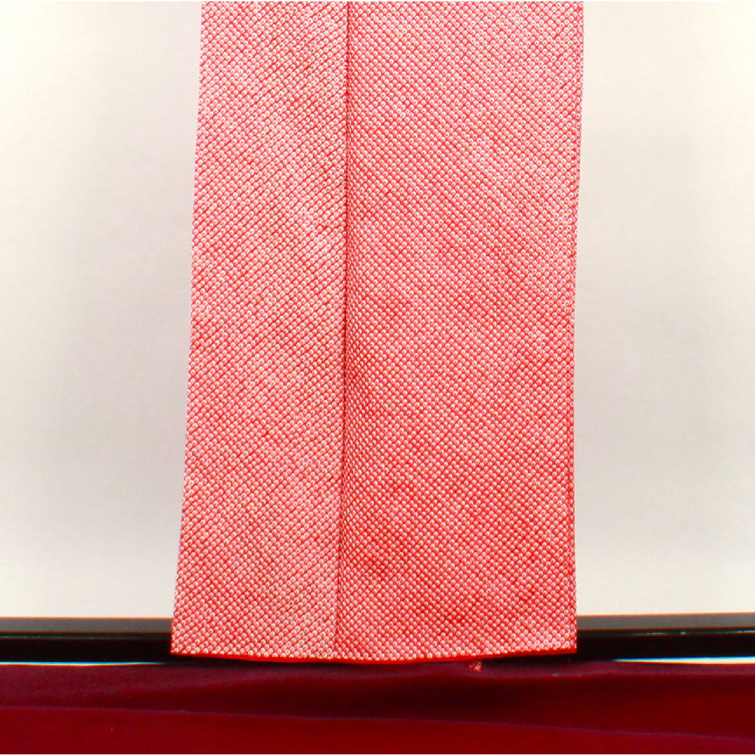 小紋 身丈155cm 裄丈61.5cm 袷 茜色 総絞り しつけ糸あり 正絹 Sランク 赤系 1115002232312