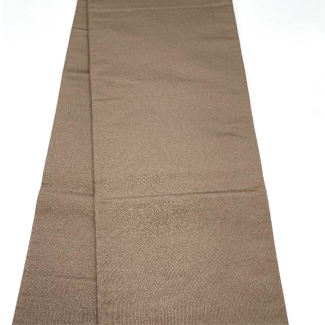 袋帯 煤色(すすいろ) 白綾苑大庭 蔦 竹 葡萄 帯丈447cm 正絹 Sランク 六通 フォーマル 茶系 1123009452314