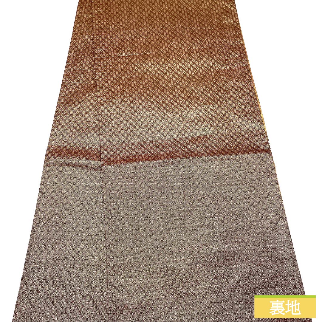 袋帯 正絹 留袖用 宝相華 鳳凰 流水 帯丈430cm Sランク 六通 フォーマル 金系 1123014582321