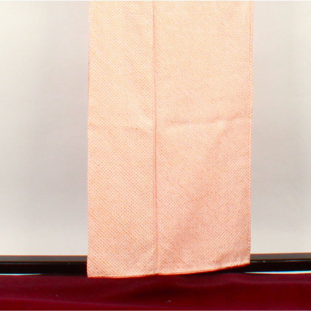 小紋 身丈157cm 裄丈62cm 袷 深支子色 総絞り しつけ糸あり 正絹 Sランク 朱系 1115002242316