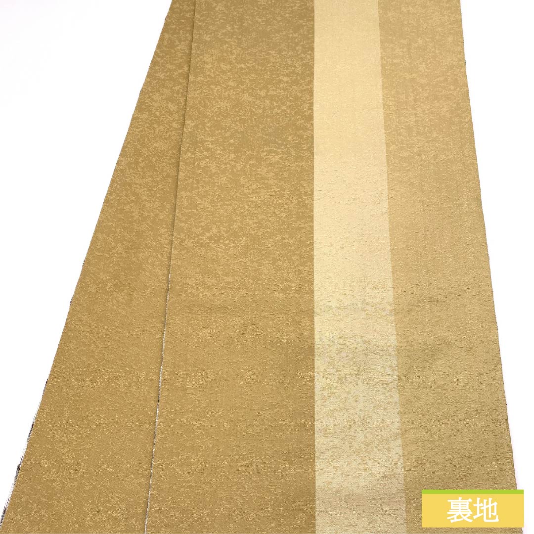 袋帯 正絹 ひなや謹製 西陣織 組織り 抽象模様 帯丈452cm Sランク 全通 セミフォーマル グラデーション系 1123012612499