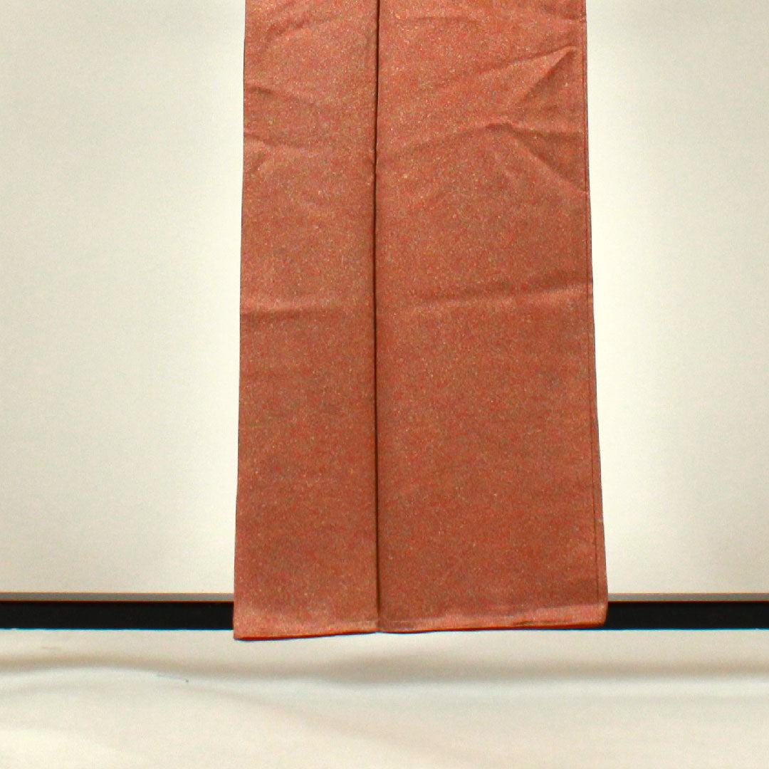 色無地 タタキ染 作家物 源氏車 身丈157cm 裄丈64.5cm 袷 正絹 Sランク 茶系 1114000382314