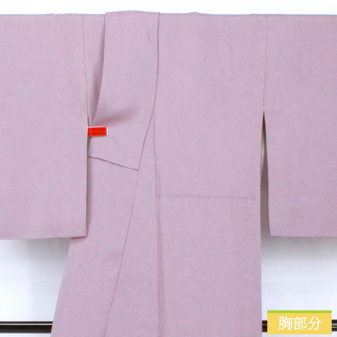 小紋 正絹 身丈160.5cm 裄丈64cm 袷 薄紫色(うすむらさきいろ) 墨流し染 Aランク 紫系 1115005523420