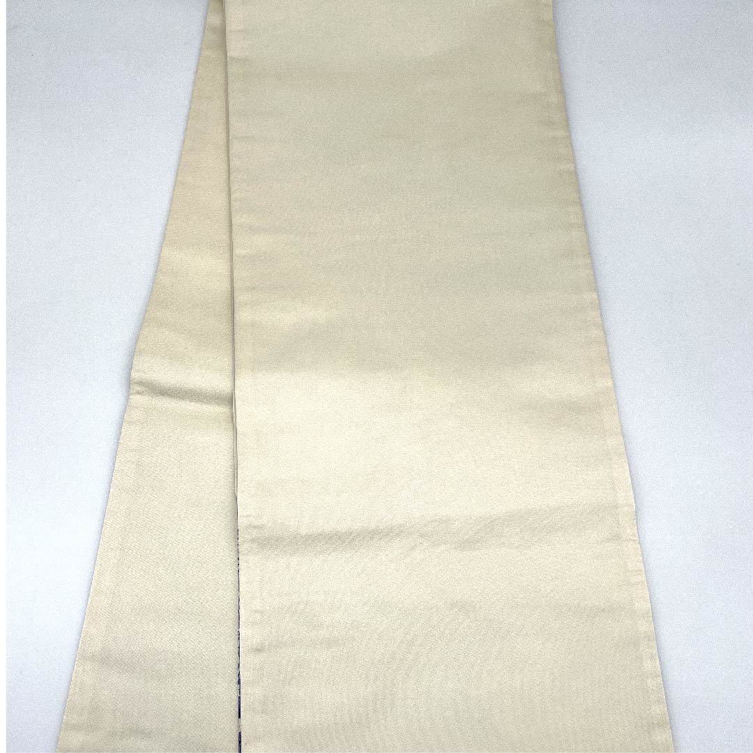 袋帯 白色 振袖用 白綾苑大庭 唐花模様 帯丈451cm 正絹 Sランク 六通 フォーマル 白系 1123009382411