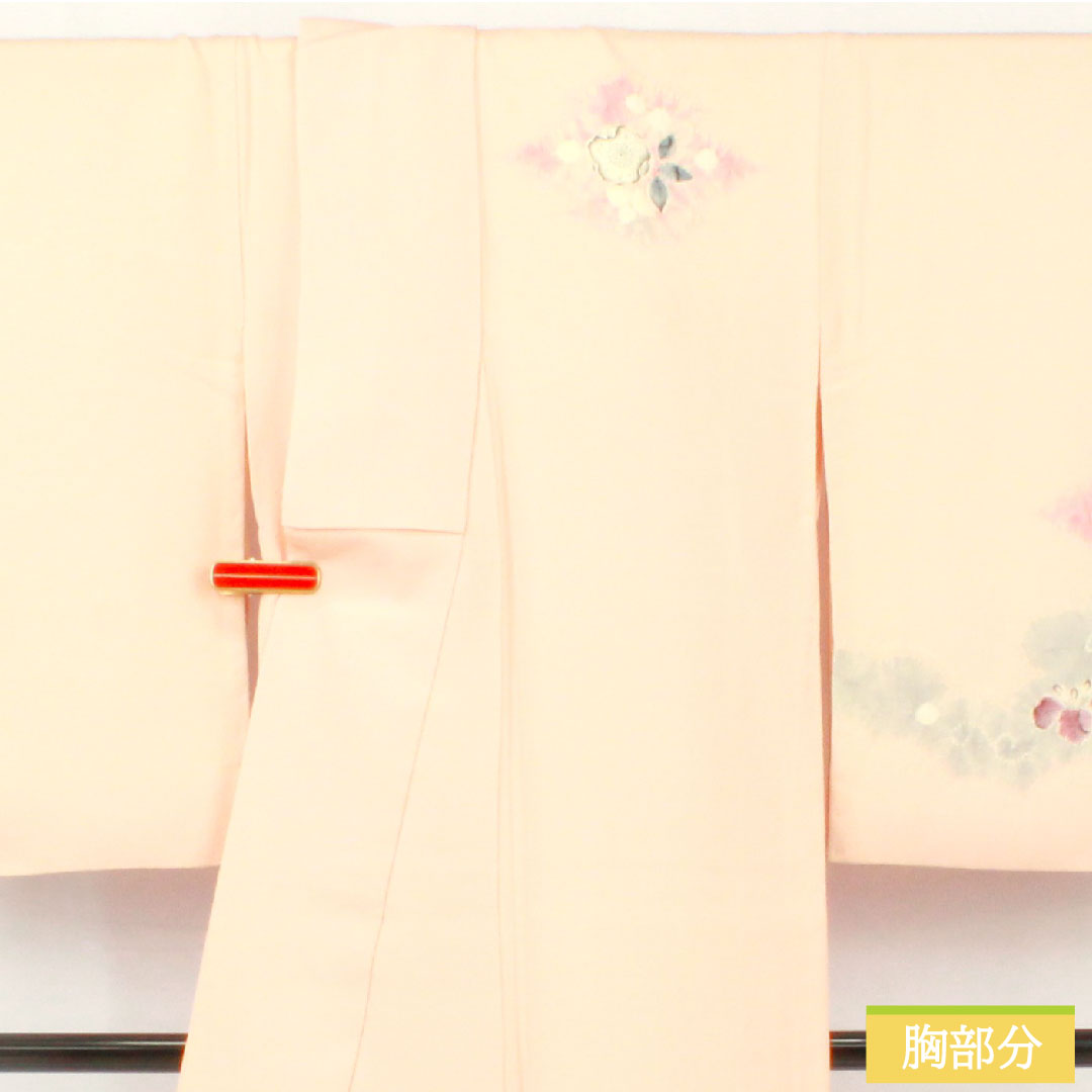 訪問着 正絹 袷 身丈158cm 裄丈67cm 乙女色(おとめいろ) 京友禅 辻ヶ花 Sランク ピンク系 1112005192313