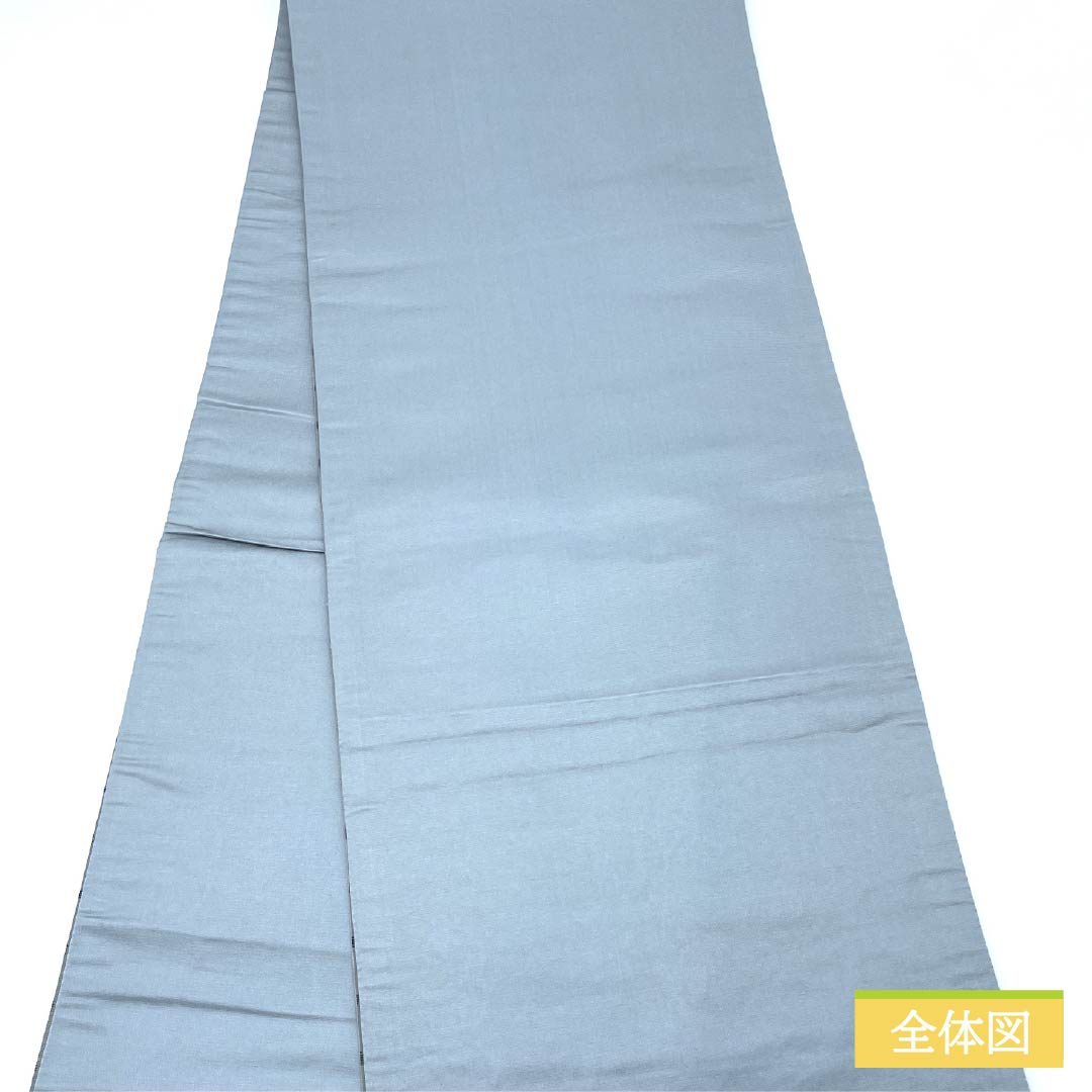 名古屋帯 錫色(すずいろ) エスニック調 京袋帯 帯丈360cm 正絹 Sランク 六通 カジュアル グレー系 1124006612322 開き仕立て