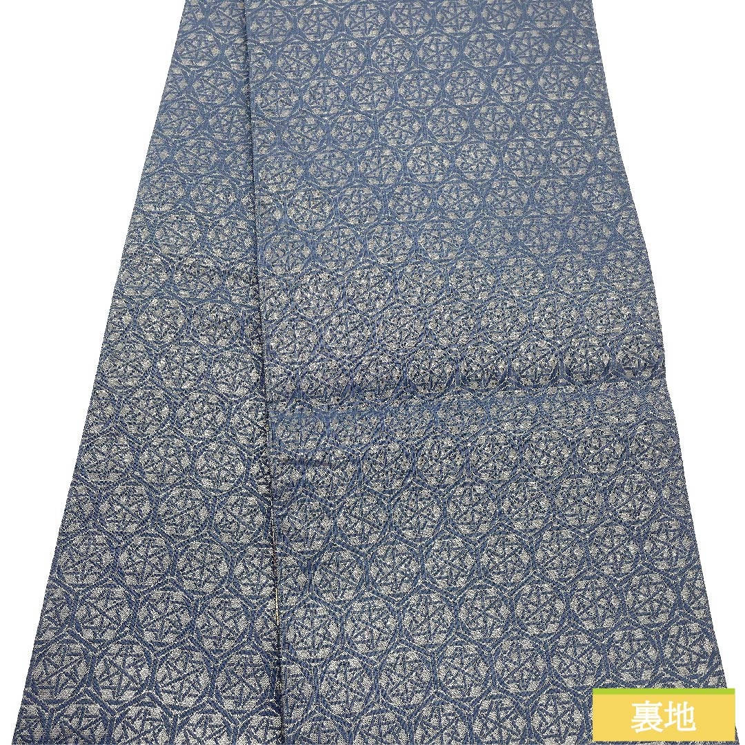 袋帯 裏色(うらいろ) 小木織物 華文 鳳凰 雅楽 帯丈424cm 正絹 Sランク 六通 フォーマル 青系 1123010612317