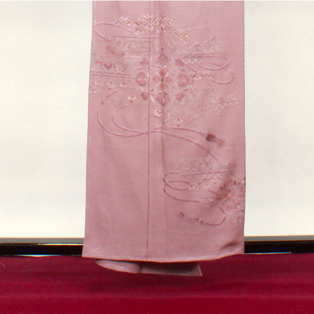 訪問着 袷 身丈156cm 裄丈65cm 未使用品 しつけ糸付き 薄藤色 蘇州刺繡 正絹 Sランク 紫系 1112002232320