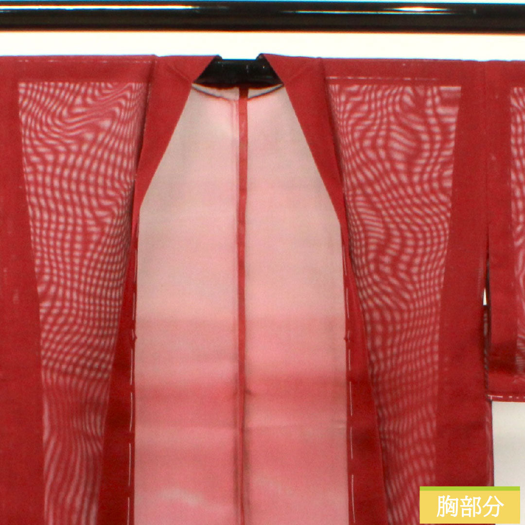 羽織 正絹 身丈76.5cm 裄丈60.5cm 臙脂色(えんじいろ) 夏物 しつけ糸付き 未使用品 Sランク 紗 赤系 1117001002912