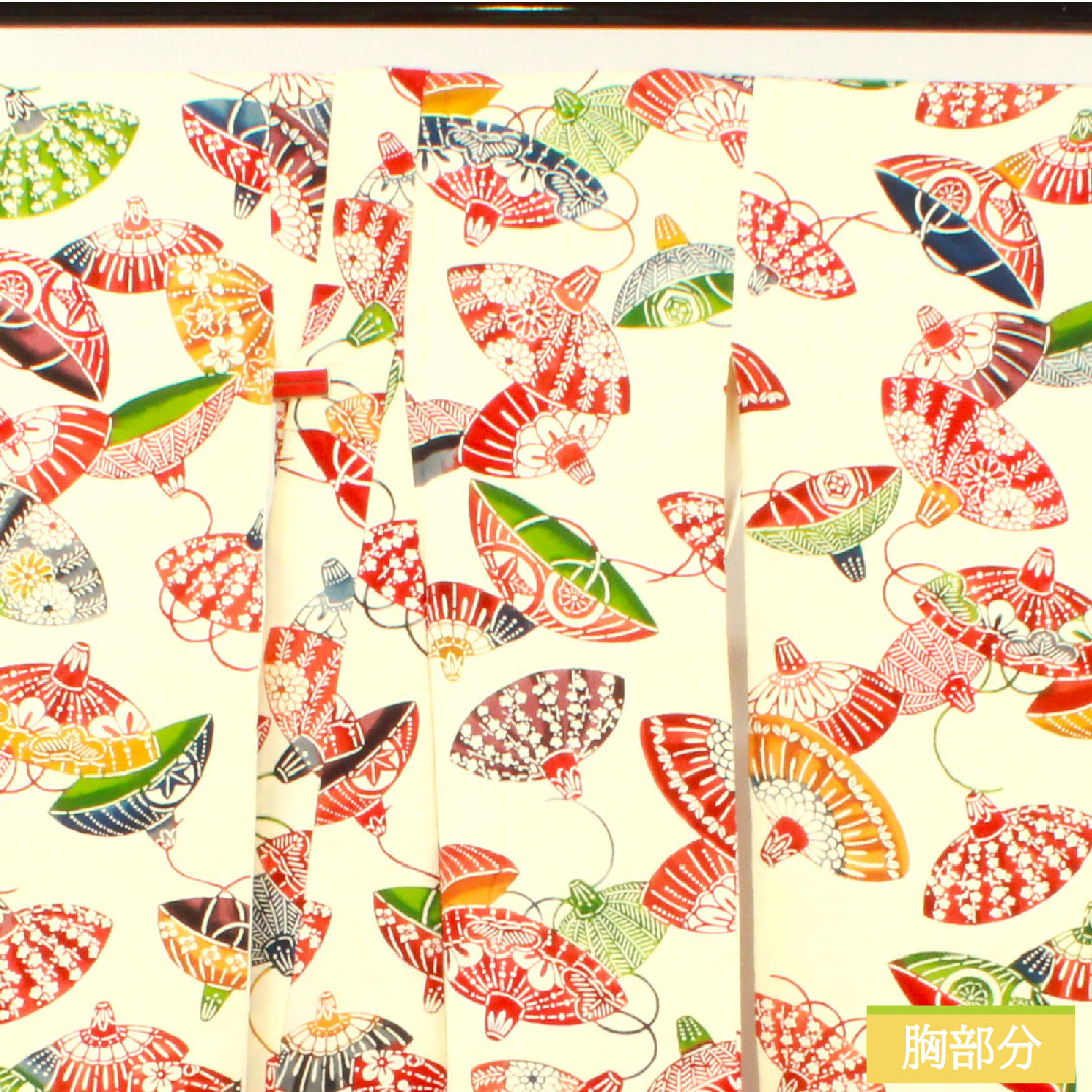 小紋 正絹 Aランク 身丈157cm 裄丈64cm 袷 乳白色(にゅうはくしょく) 京紅型 吉祥文様 クリーム系 1115007263315