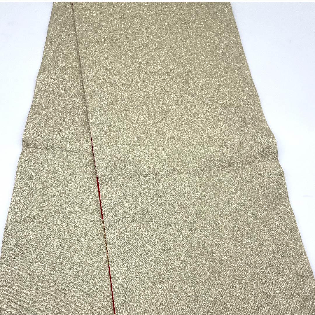 袋帯 金色 振袖用 市松 帯丈432cm 正絹 Aランク 六通 フォーマル 金系 1123006233321