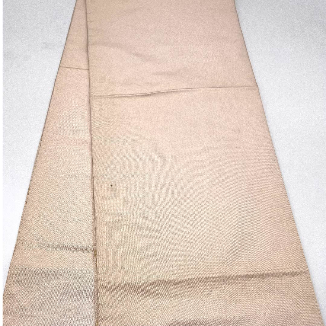 袋帯 翁茶色(おきなちゃいろ) 松 唐草 おび弘 帯丈426cm 正絹 Cランク 六通 フォーマル ピンク系 1123008975313