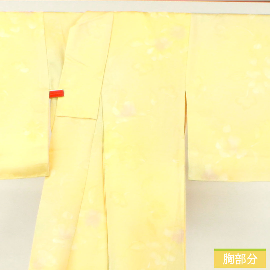 小紋 正絹 身丈153.5cm 裄丈63cm 袷 ボカシ染 花模様 Sランク グラデーション系 1115004032299