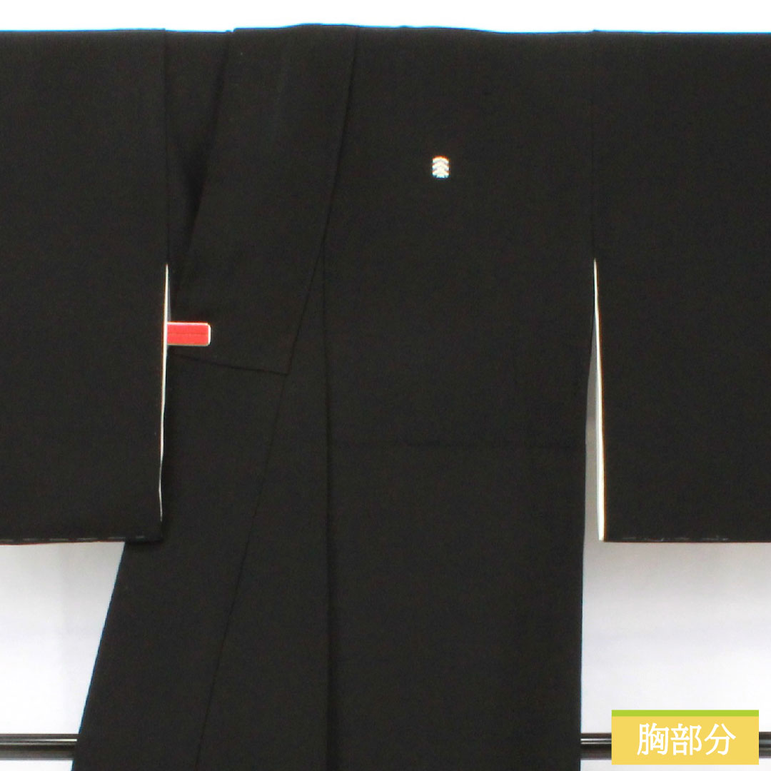黒留袖 正絹 身丈154.5cm 裄丈62.5cm 袷 京加賀友禅 風景模様 五つ紋 三ツ重ね松 Aランク 黒系 1111001713210