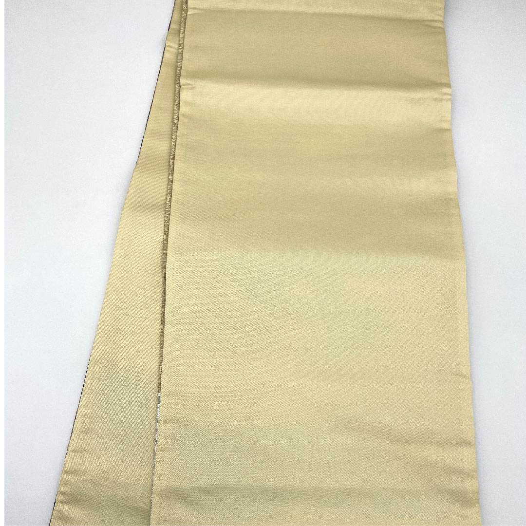 (未仕立)袋帯 銀色 黄金繭 貝紫 みつる帯 帯丈460cm 正絹 Sランク 六通 フォーマル 銀系 1123009332422