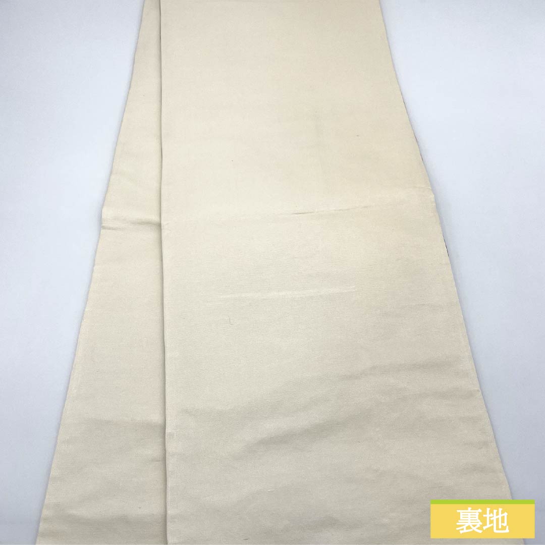 Pure silk obi for formal kimono with peacock feathers, obi length 436cm, A rank, six-way, formal, silver, 1123013543322