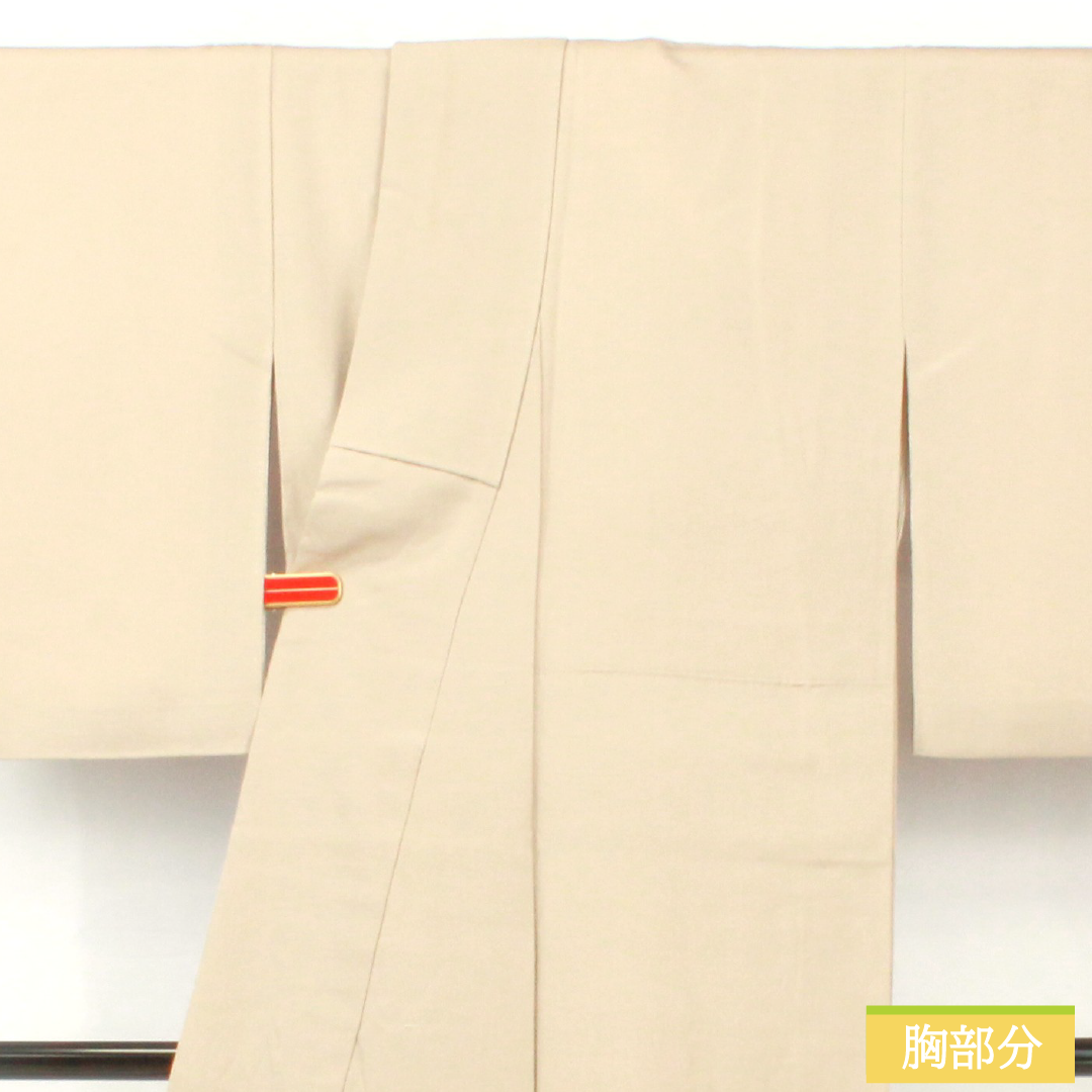 色留袖 正絹 身丈157cm 裄丈63cm 袷 白茶色(しらちゃいろ) 京友禅 作家物 銀閣寺 五つ紋 木瓜 Aランク ベージュ系 1111001553325