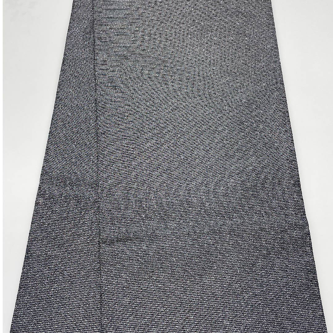 (未仕立)袋帯 黒色 花唐草 藤本隆士 螺鈿作家 西陣京都イシハラ 帯丈472cm 正絹 NEWランク 六通 フォーマル 黒系 1123009061410