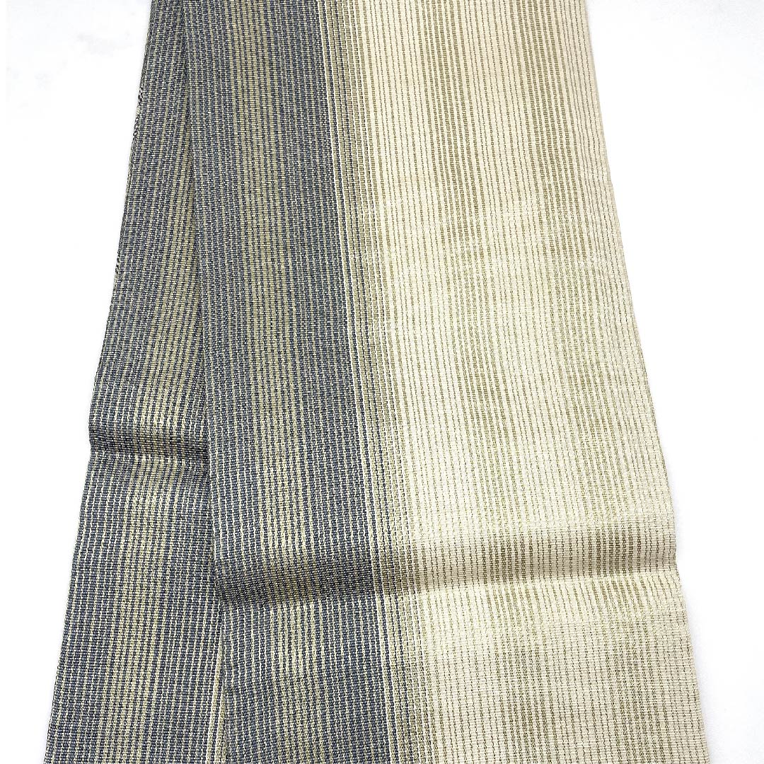 袋帯 乳白色色(にゅうはくしょくいろ) 幾何学模様 帯丈456cm 正絹 Sランク ポイント柄 セミフォーマル 白系 1123007212411