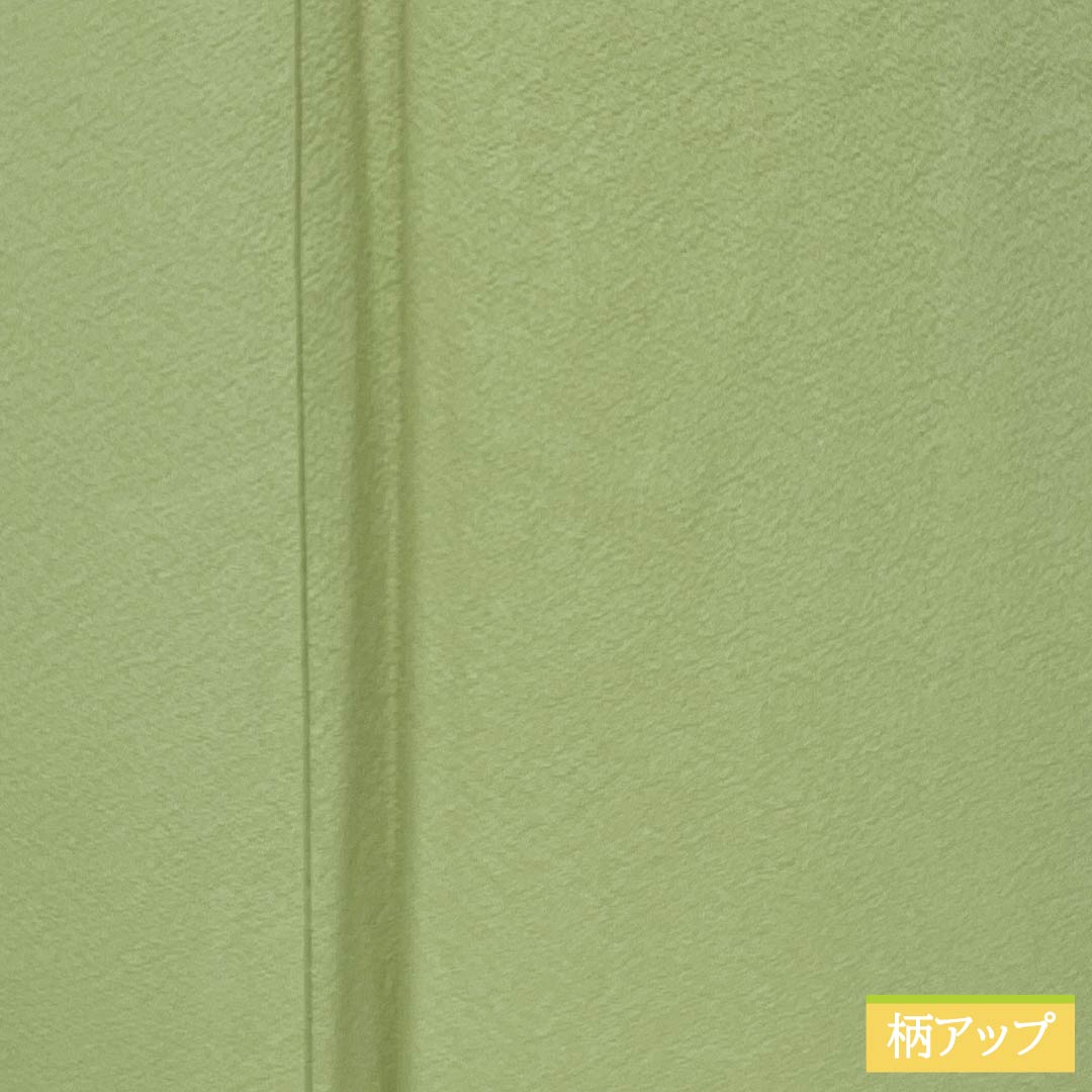 色無地 正絹 Aランク 身丈166.5cm 裄丈66cm 浅藍色(あさきあいいろ) ちりめん地 素無地 一つ紋 袷 緑系 1114003093519