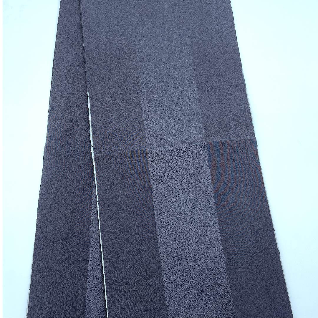 袋帯 紺鼠色(こんねずいろ) 辻ヶ花 帯丈420cm 正絹 Sランク 全通 カジュアル グレー系 1123008692322