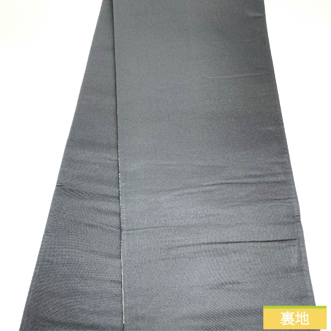 袋帯 黒色 鼓典錦 宝尽くし 扇 菊 帯丈456cm 正絹 Sランク 六通 フォーマル 黒系 1123010392410