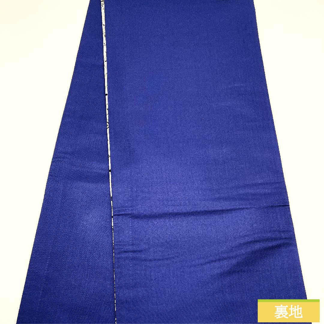 袋帯 薄藍色(うすあいいろ) 切り嵌め風 花柄 帯丈453cm 正絹 Sランク 全通 カジュアル 水色系 1123009632424